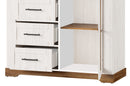 Country 15 Display Cabinet With Drawers in Oak Sterling and Andersen Pine