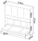 CP-11 Over Bed Unit for Horizontal Wall Bed Concept 90cm