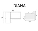 Diana Corner Sofa Bed