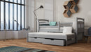 Wooden Bed Feliks Trundle and Storage
