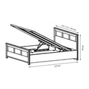 Cremona Bed with Storage and LED lights in 3 Sizes