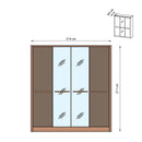 London 4 Door Wardrobe 214cm