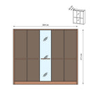 London 5 Door Wardrobe 264cm