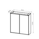 London 2 Sliding Door Wardrobe 182cm