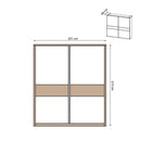 Manhattan 2 Sliding Door Wardrobe 201cm