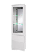 Fabio 02 Tall Display Cabinet in White Gloss
