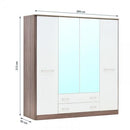 Liverpool 4 Door Mirrored Wardrobe