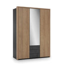 Multidecor 3 Door Mirrored Wardrobe 150cm