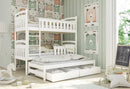 Wooden Bunk Bed Harriet with Trundle and Storage