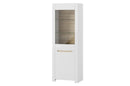 Ice 01 Tall Display Cabinet in White and Oak Sonoma