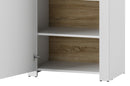 Ice 01 Tall Display Cabinet in White and Oak Sonoma