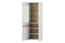 Ice 01 Tall Display Cabinet in White and Oak Sonoma