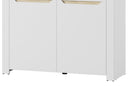Ice 02 - 2 Door Display Cabinet in White and Oak Sonoma
