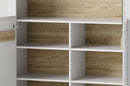 Ice 02 - 2 Door Display Cabinet in White and Oak Sonoma