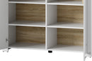 Ice 02 - 2 Door Display Cabinet in White and Oak Sonoma