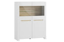 Ice 03 Display Cabinet in White and Oak Sonoma