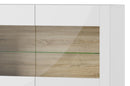 Ice 03 Display Cabinet in White and Oak Sonoma