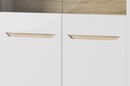 Ice 03 Display Cabinet in White and Oak Sonoma
