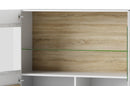 Ice 03 Display Cabinet in White and Oak Sonoma