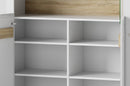 Ice 03 Display Cabinet in White and Oak Sonoma