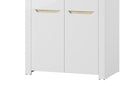 Ice 05 - 2 Door Wardrobe in White and Oak Sonoma