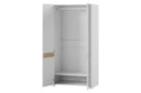Ice 05 - 2 Door Wardrobe in White and Oak Sonoma