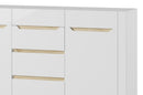 Ice 10 Sideboard Cabinet in White and Oak Sonoma