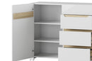 Ice 10 Sideboard Cabinet in White and Oak Sonoma