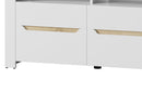 Ice 21 TV Cabinet 118cm in White and Oak Sonoma