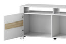 Ice 21 TV Cabinet 118cm in White and Oak Sonoma