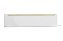 Ice 32 - Wall Shelf in White and Oak Sonoma -  118cm