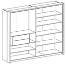 Indira 19 Sliding Door Wardrobe 258cm