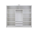 Havana 250cm 3 Sliding Door Wardrobe in White