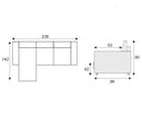 Kenzo Corner Sofa Bed