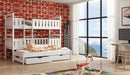 Wooden Bunk Bed Laboo with Trundle and Storage