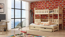 Wooden Bunk Bed Laboo with Trundle and Storage