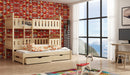 Wooden Bunk Bed Laboo with Trundle and Storage