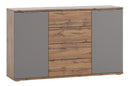 Livorno 45 Sideboard Cabinet in Wotan Oak and Grey