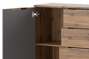 Livorno 45 Sideboard Cabinet in Wotan Oak and Grey