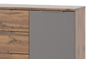 Livorno 45 Sideboard Cabinet in Wotan Oak and Grey