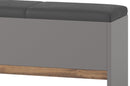 Livorno 65 Upholstered Bench With Storage in Grey and Wotan Oak