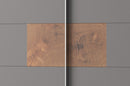 Livorno 72 Sliding Door Wardrobe 270cm in Wotan Oak and Grey