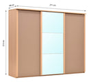 London 3 Sliding Door Wardrobe 271cm