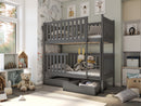 Wooden Bunk Bed David with Storage