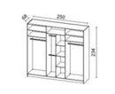 Manhattan 2 Sliding Door Wardrobe 250cm