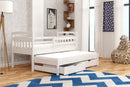 Wooden Double Bed Marcin with Trundle and Storage