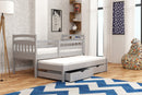 Wooden Double Bed Marcin with Trundle and Storage