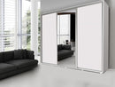 Penelopa Sliding Door Wardrobe 255cm with Mirror