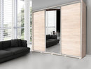 Penelopa Sliding Door Wardrobe 255cm with Mirror