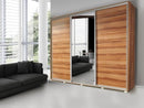 Silver 3 Sliding Door Wardrobe 255cm